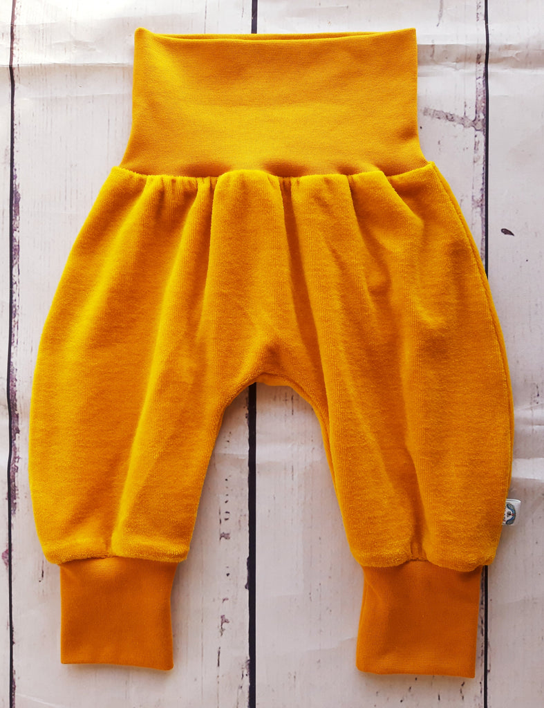 Ocher  Velour Harem Trousers