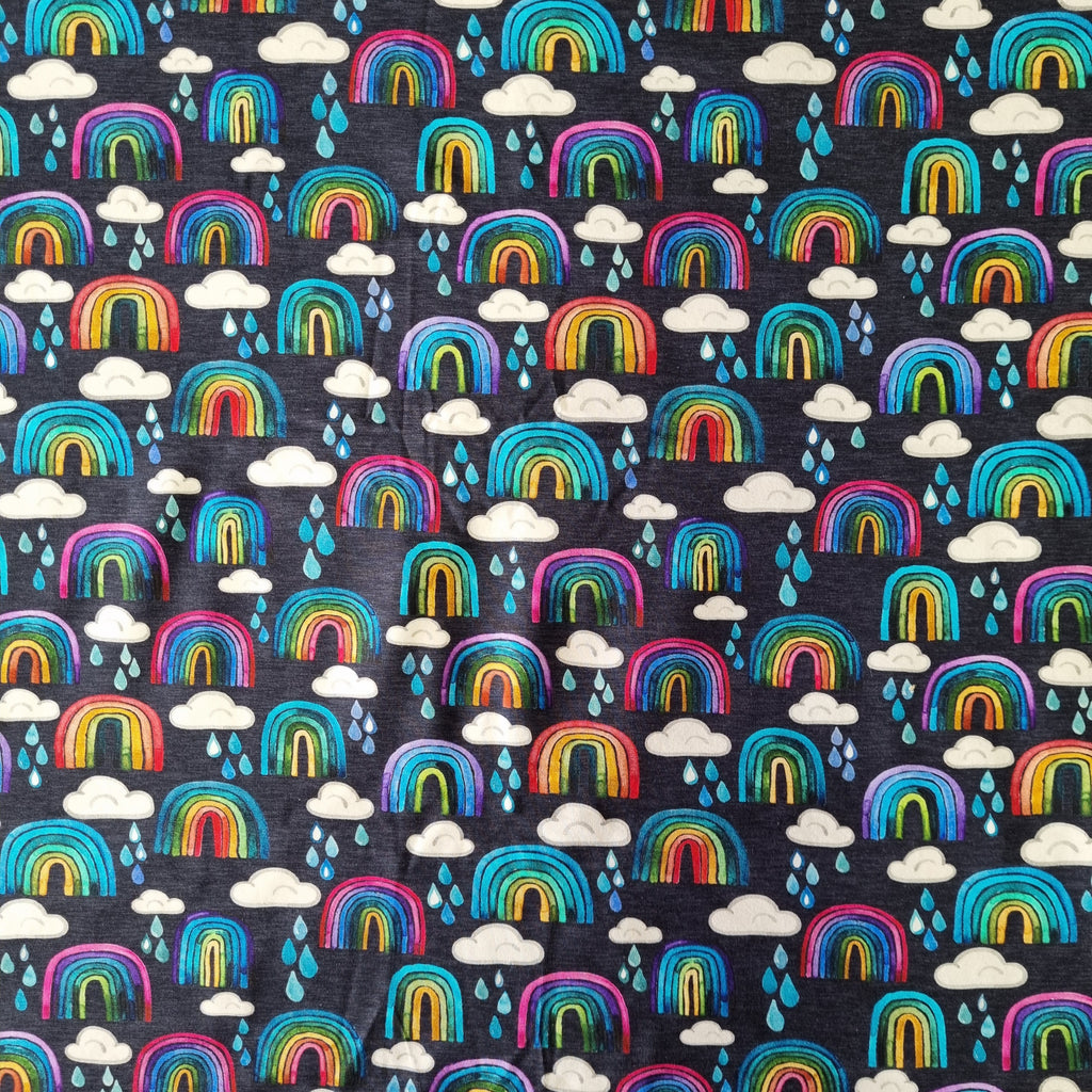 Rainbows & Raindrops  - Bandanna Bib