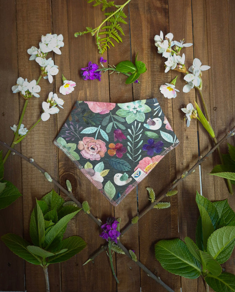 Spring Florals   Bandanna Bib