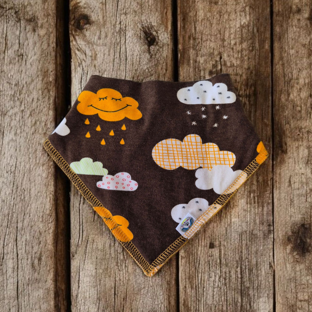 Happy Cloud   Bandanna Bib Ochre