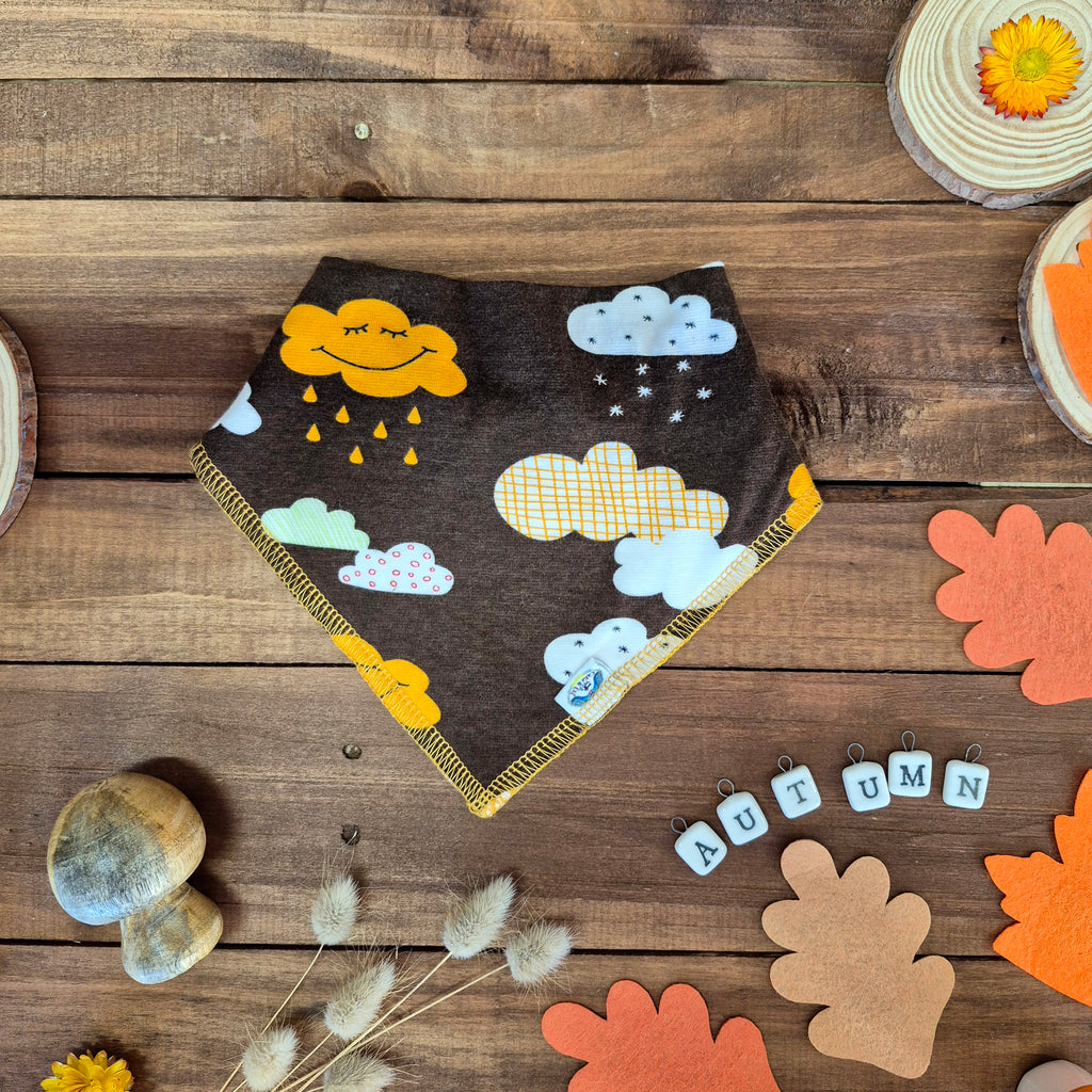 Happy Cloud   Bandanna Bib Ochre