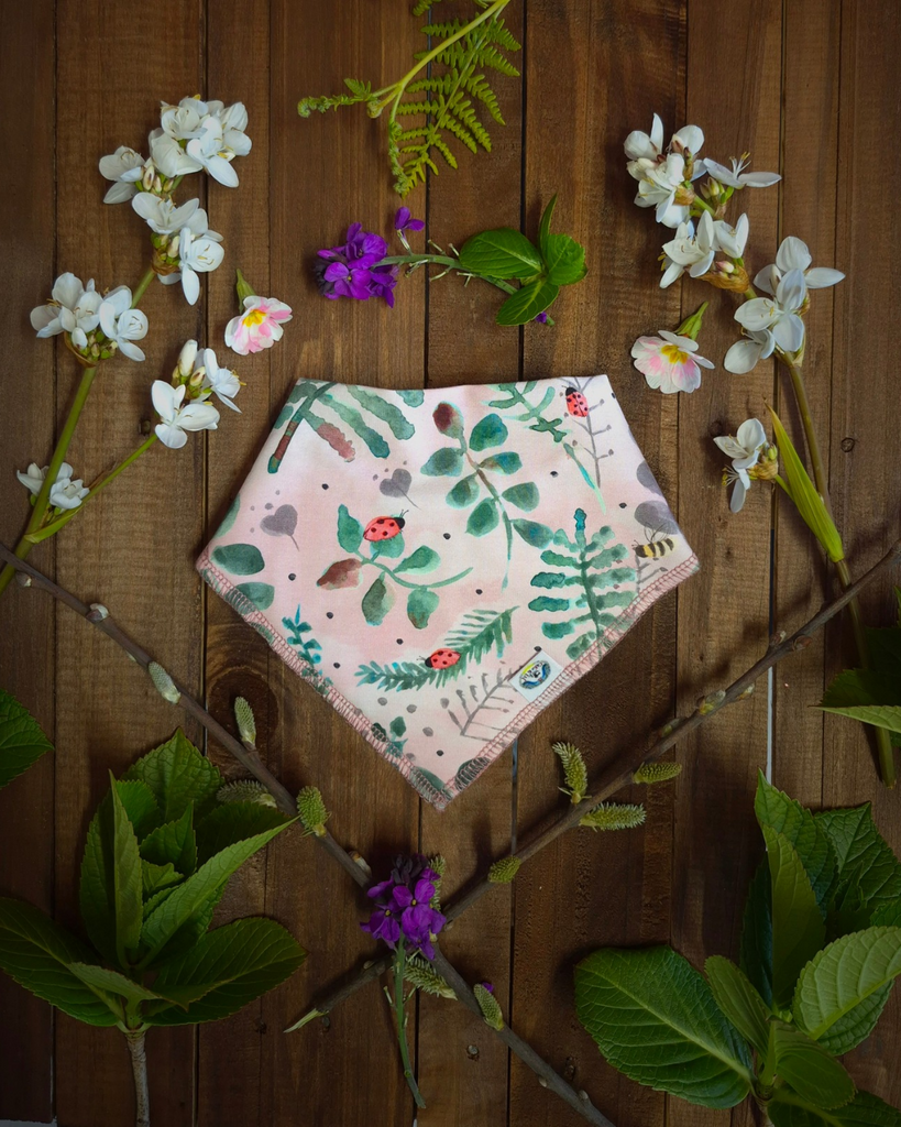 Mini Flowers  Bandanna Bib