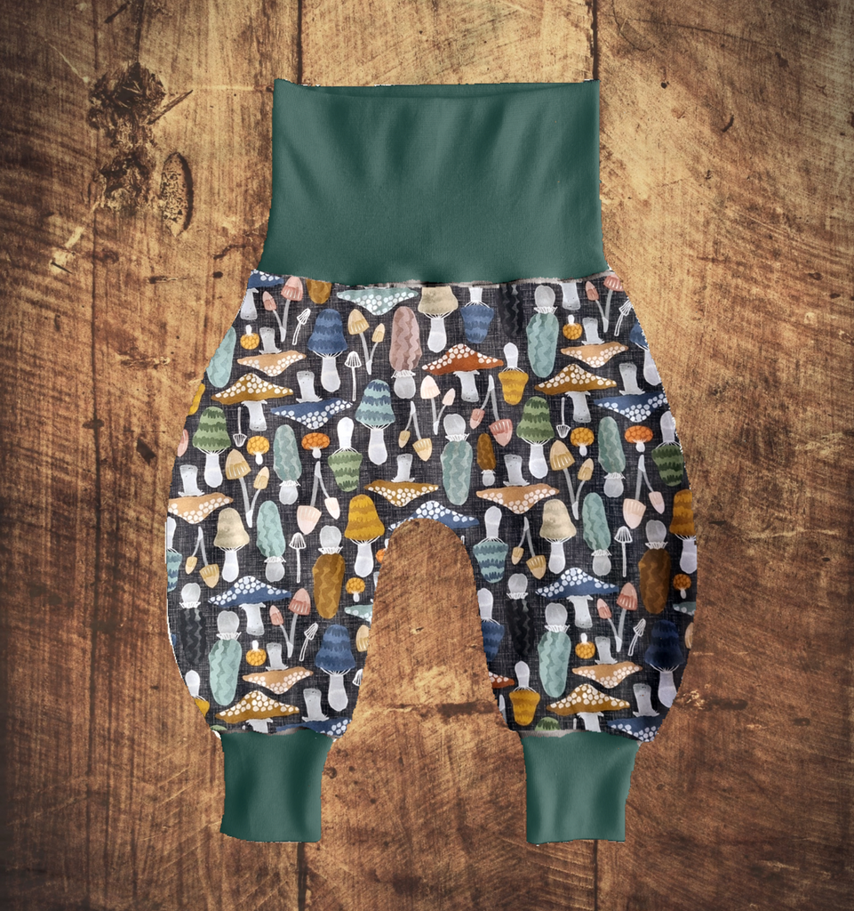 Mushroom Watercolour  -Harem Trousers