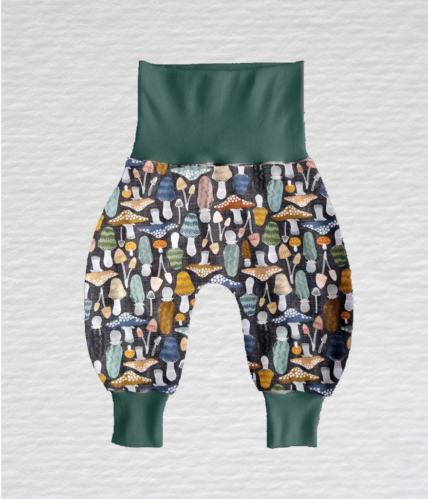 Mushroom Watercolour  -Harem Trousers