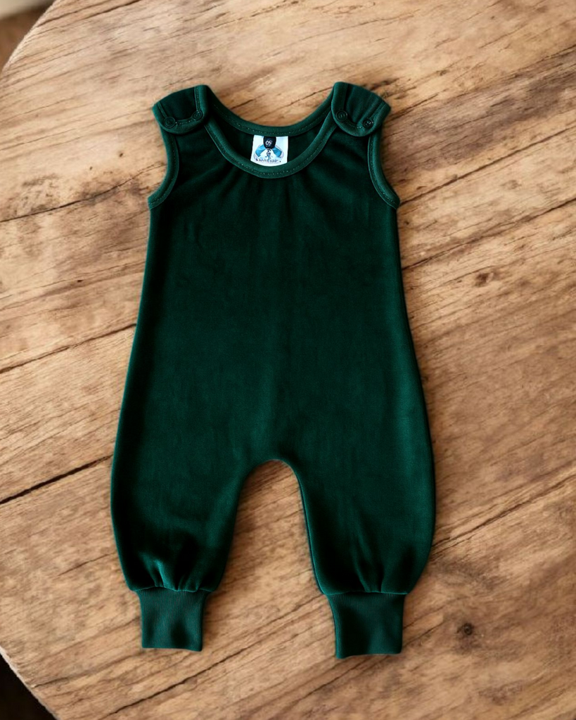 Spruce Velour Dungarees