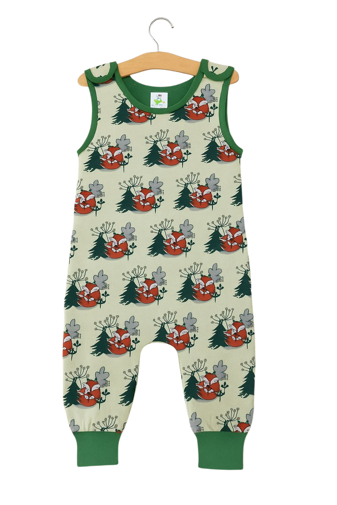 Snuggling Foxes  Dungarees