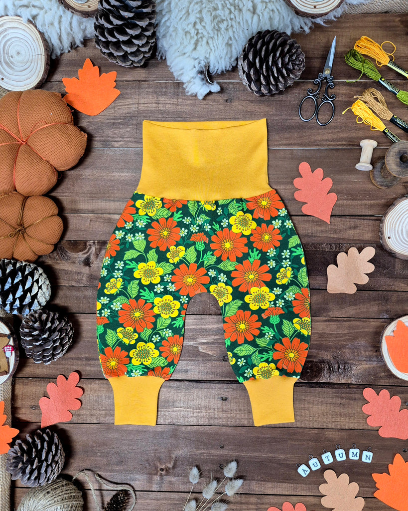 Florens Green  Harem Trousers  Ochre 2-4 months
