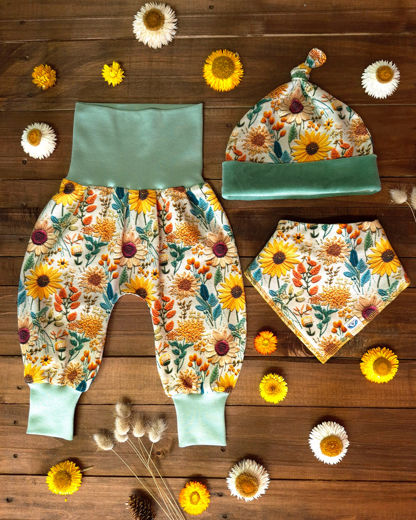 Sunflowers Top Knot Hat