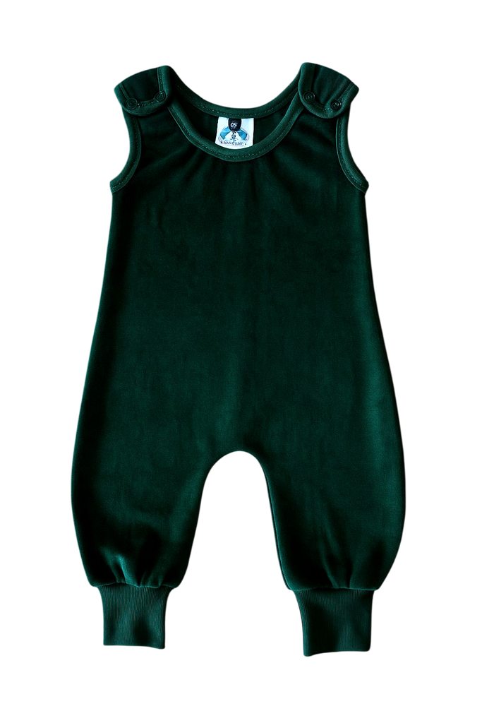Spruce Velour Dungarees