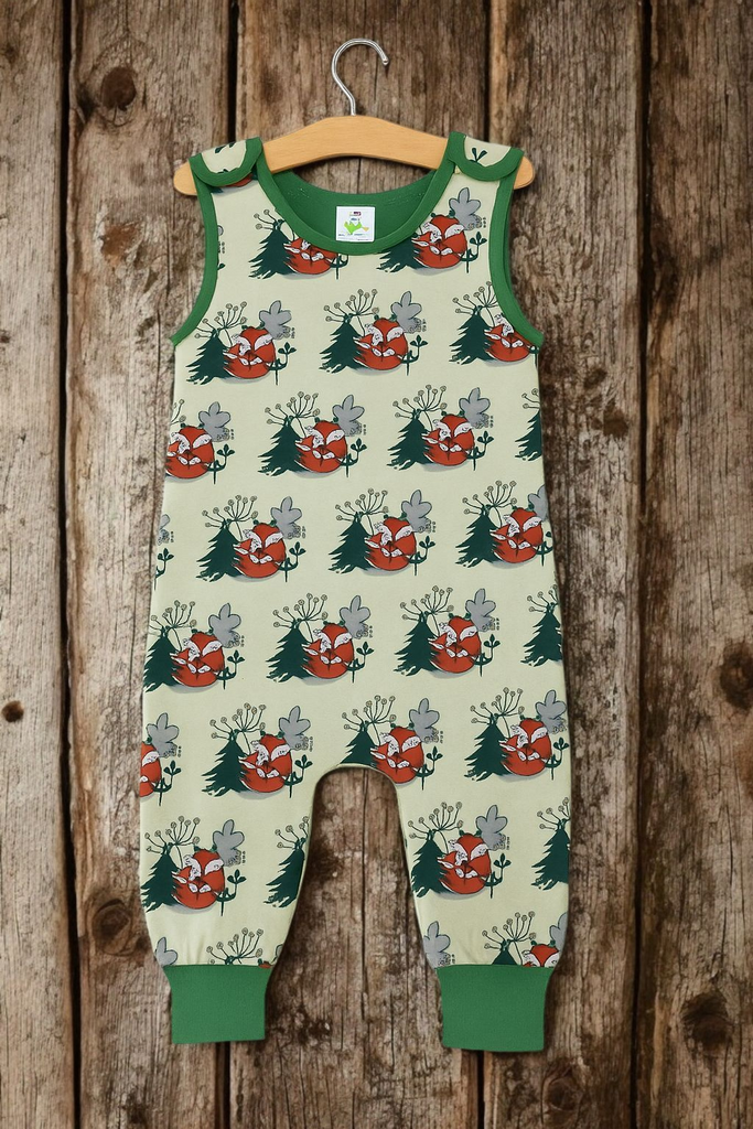 Snuggling Foxes  Dungarees