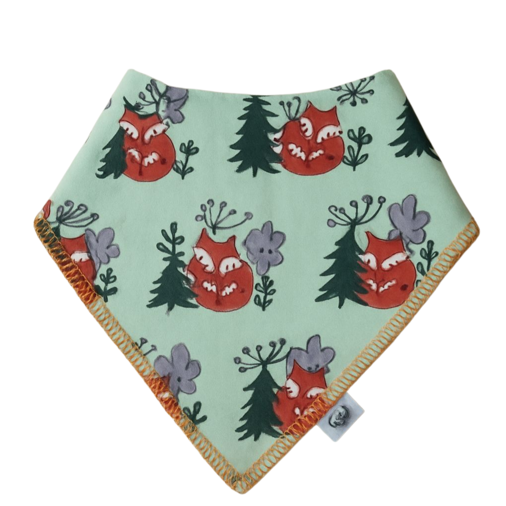 Snuggling Foxes  Bandanna Bib