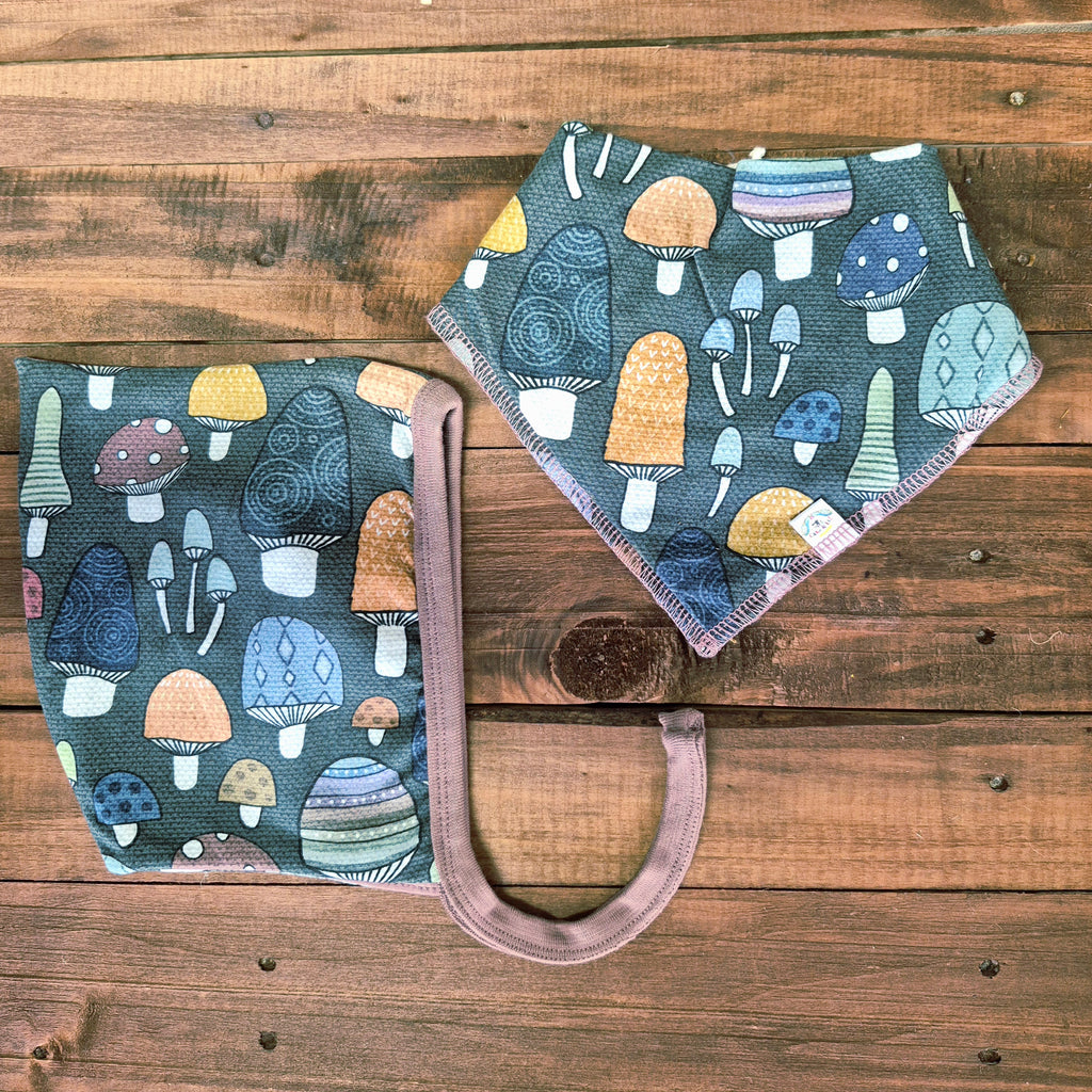 Mushroom Fun  Bandanna Bib