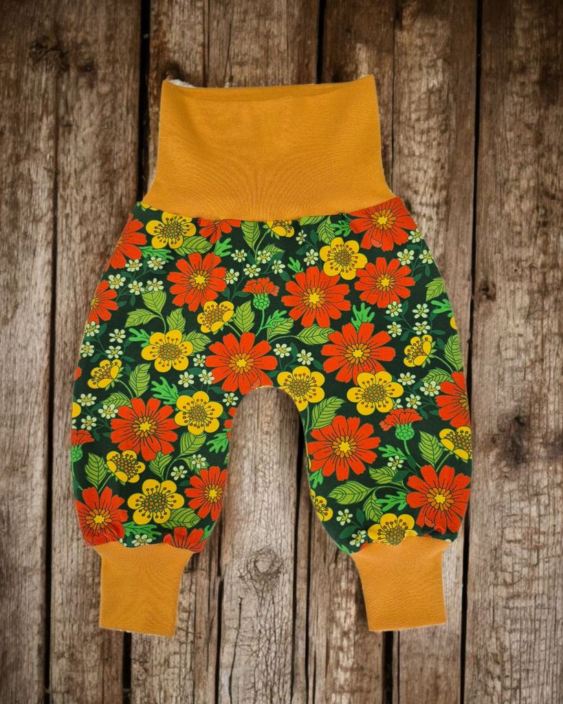 Florens Green  Harem Trousers  Ochre 2-4 months