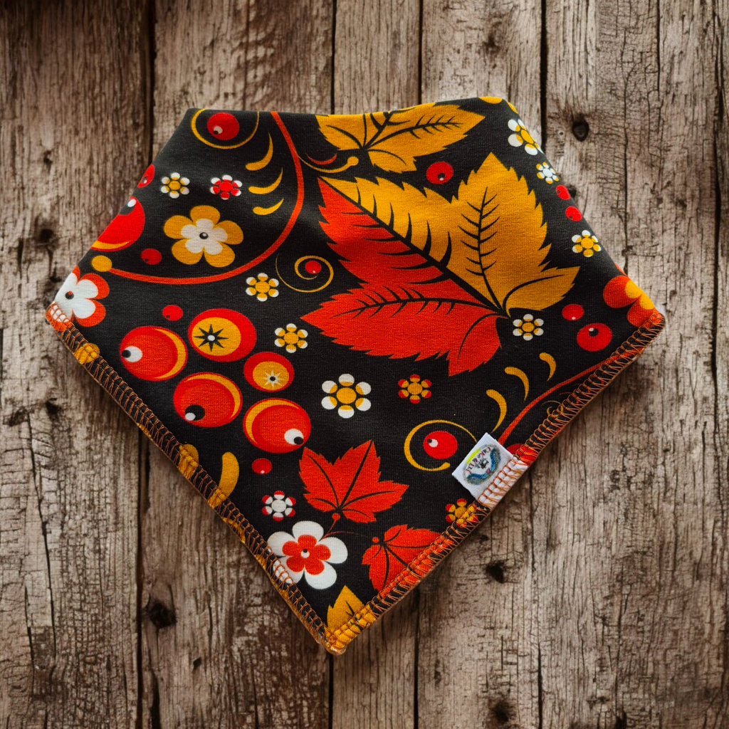 Autumn Feeling  Bandanna Bib  Ochre