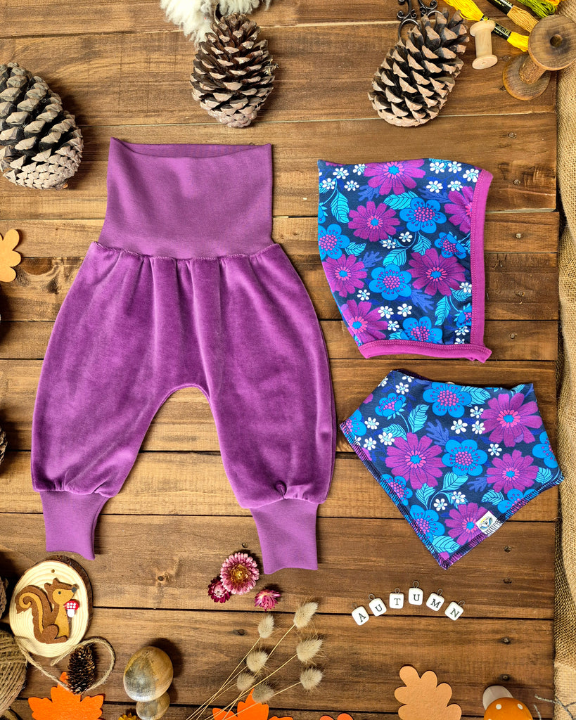 Orchid  Velour Trousers 2-4months