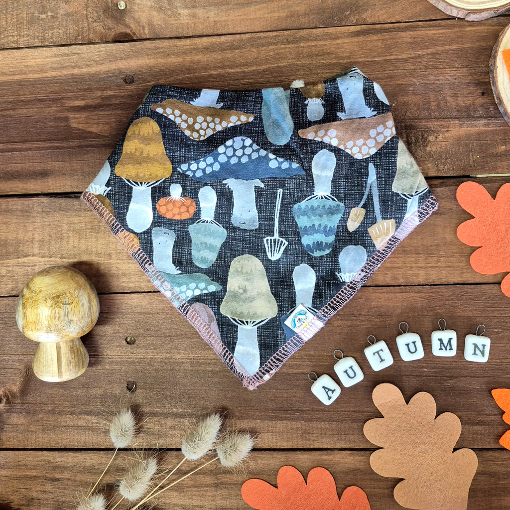 Mushroom Watercolour   Bandanna Bib