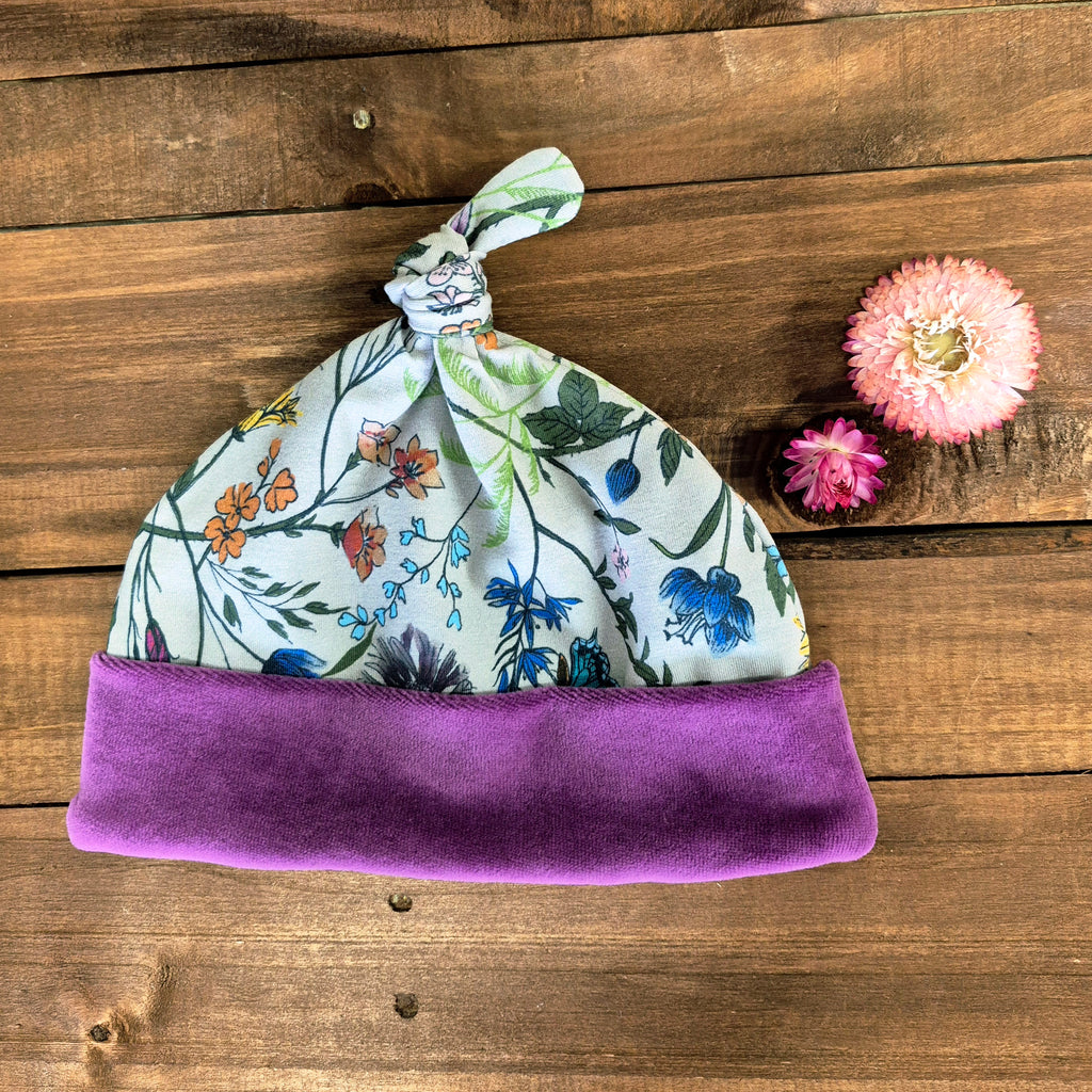 Wildflowers  Top Knot Hat