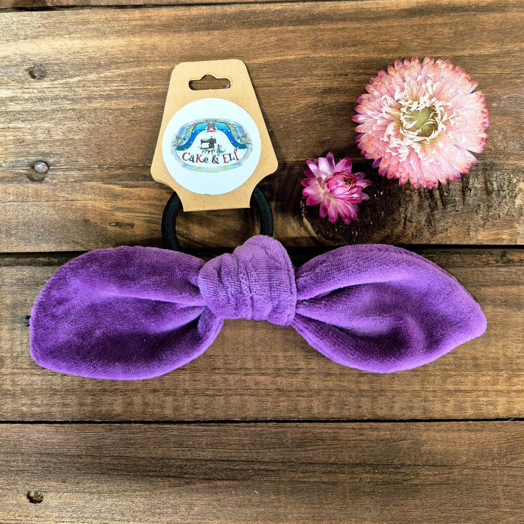 Orchid Velour Hair Bow
