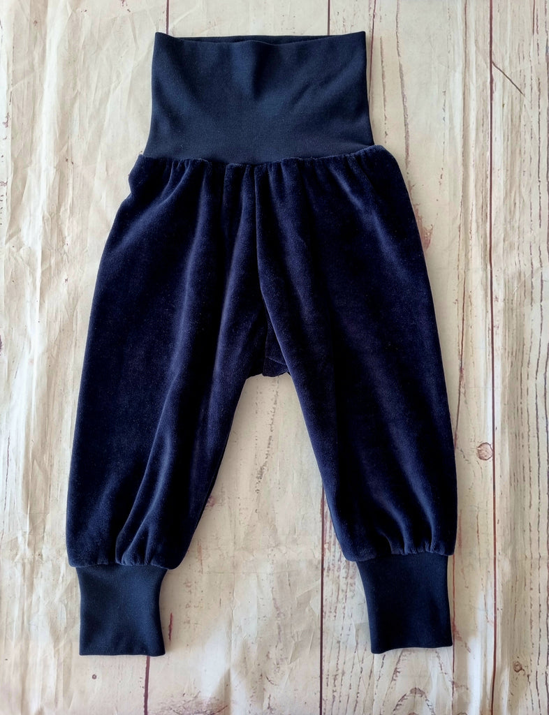 Navy  Velour -Trousers & Dungarees