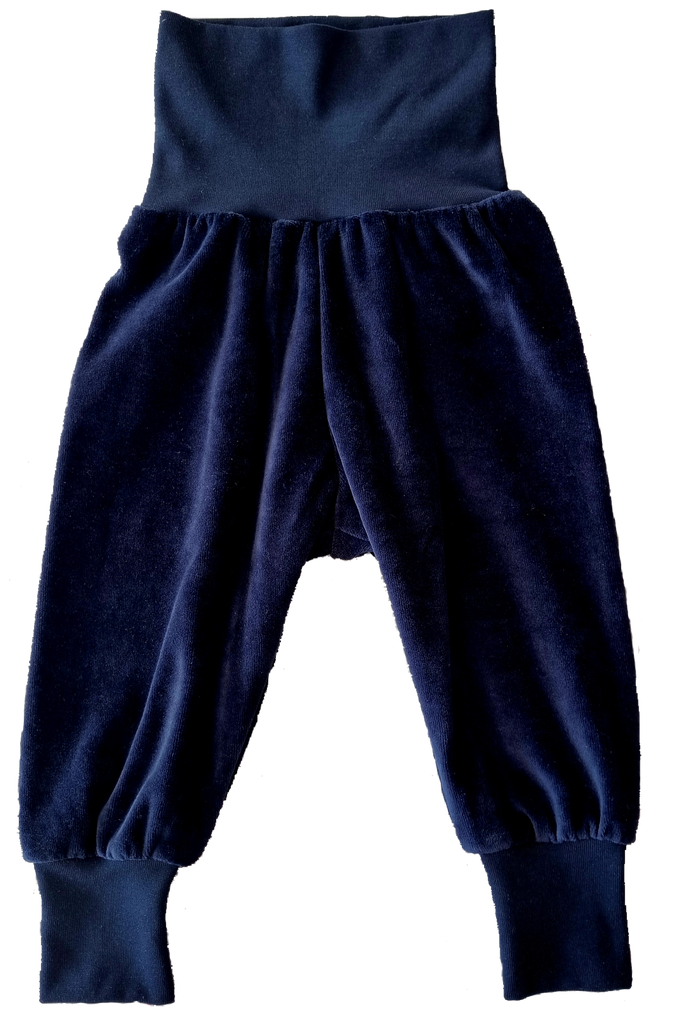 Navy  Velour -Trousers & Dungarees