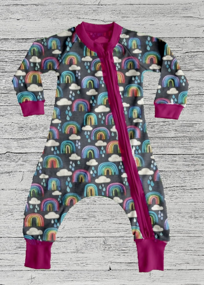 Rainbows & Raindrops - Naoise   Babygrow