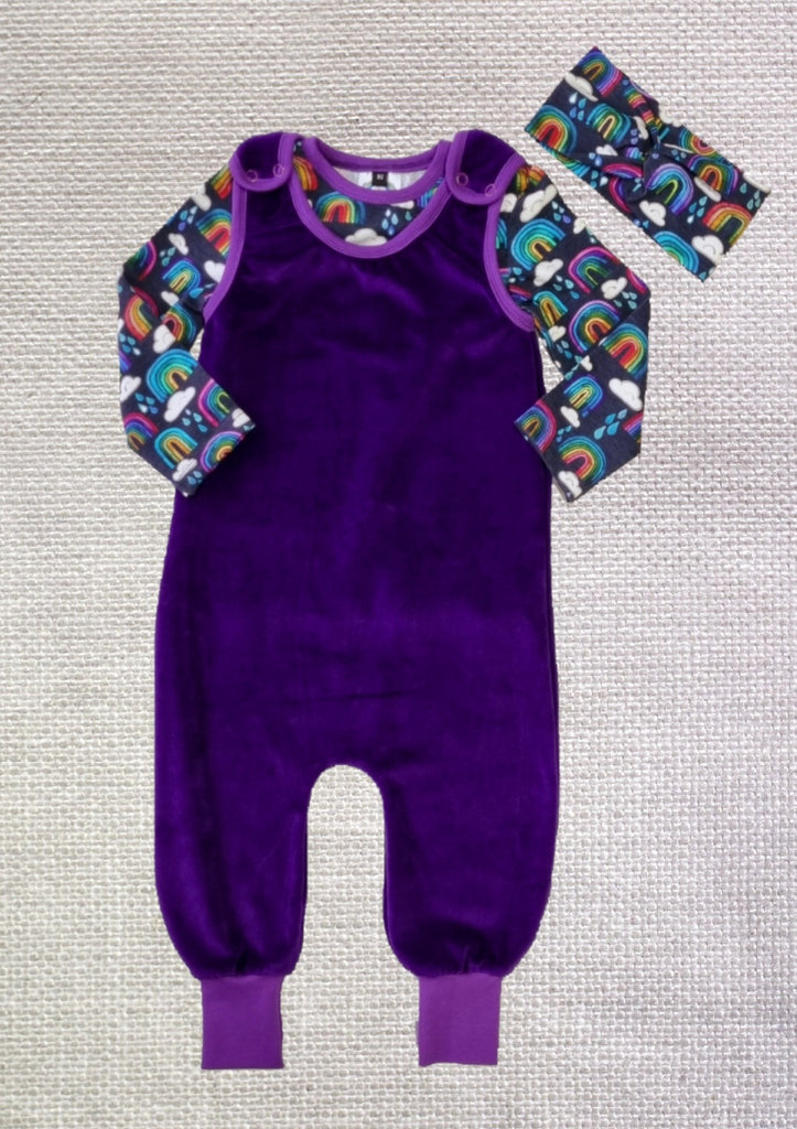 Purple Velour -Trousers & Dungarees