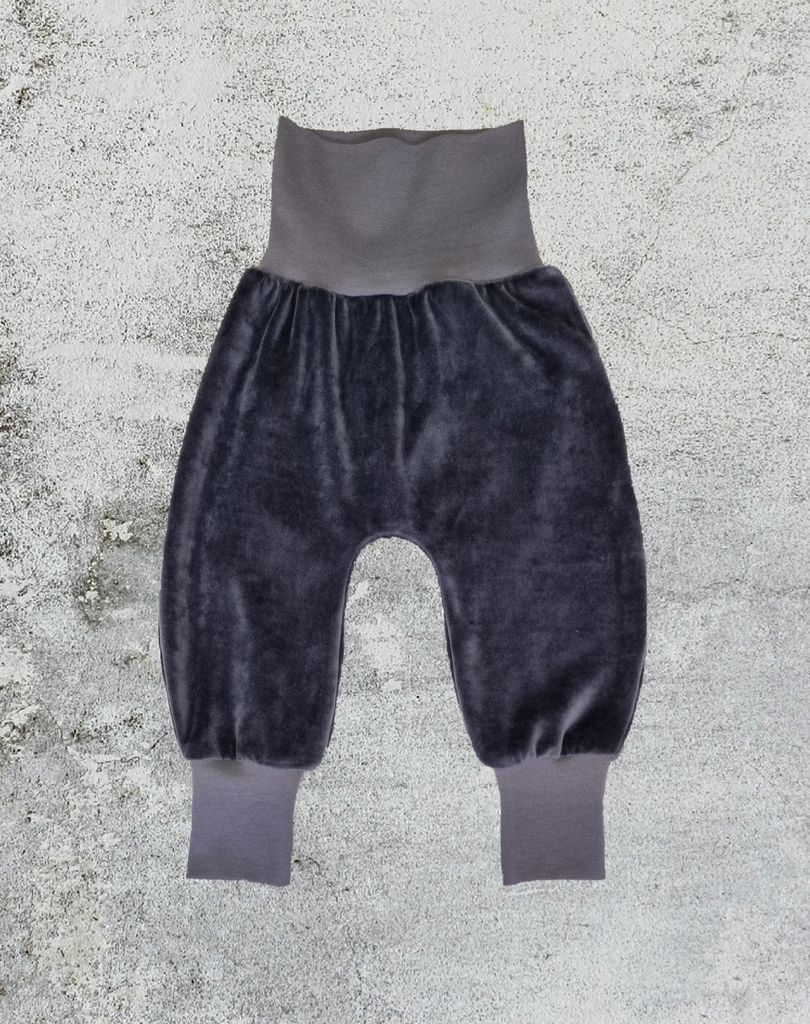 Charcoal  Velour -Trousers & Dungarees